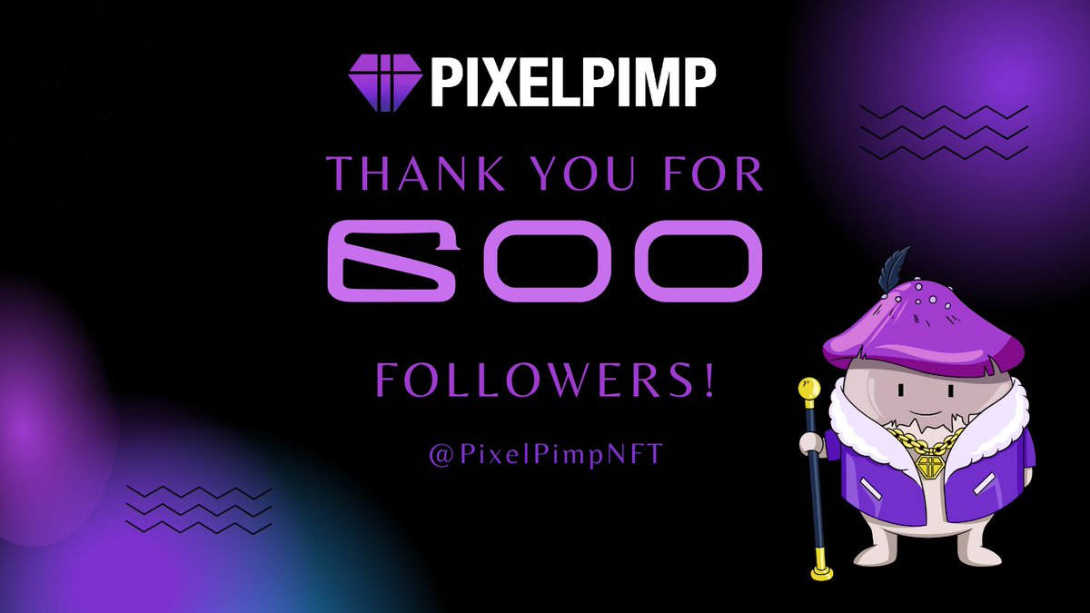 PixelPimpNFT's tweet photo. 600 Followers and growing fast.
This is just the beginning.

Lets do this, Thank you to all the PixelPimps our there supporting us 💕

#NFT #NFTGAMING #BSC #CRYPTO #CRYPTOCURRENCY #P2E #CRYPTICCHAOS #PIXELPIMP

https://t.co/3qv5YMSCTQ https://t.co/jWxxfEdyLa