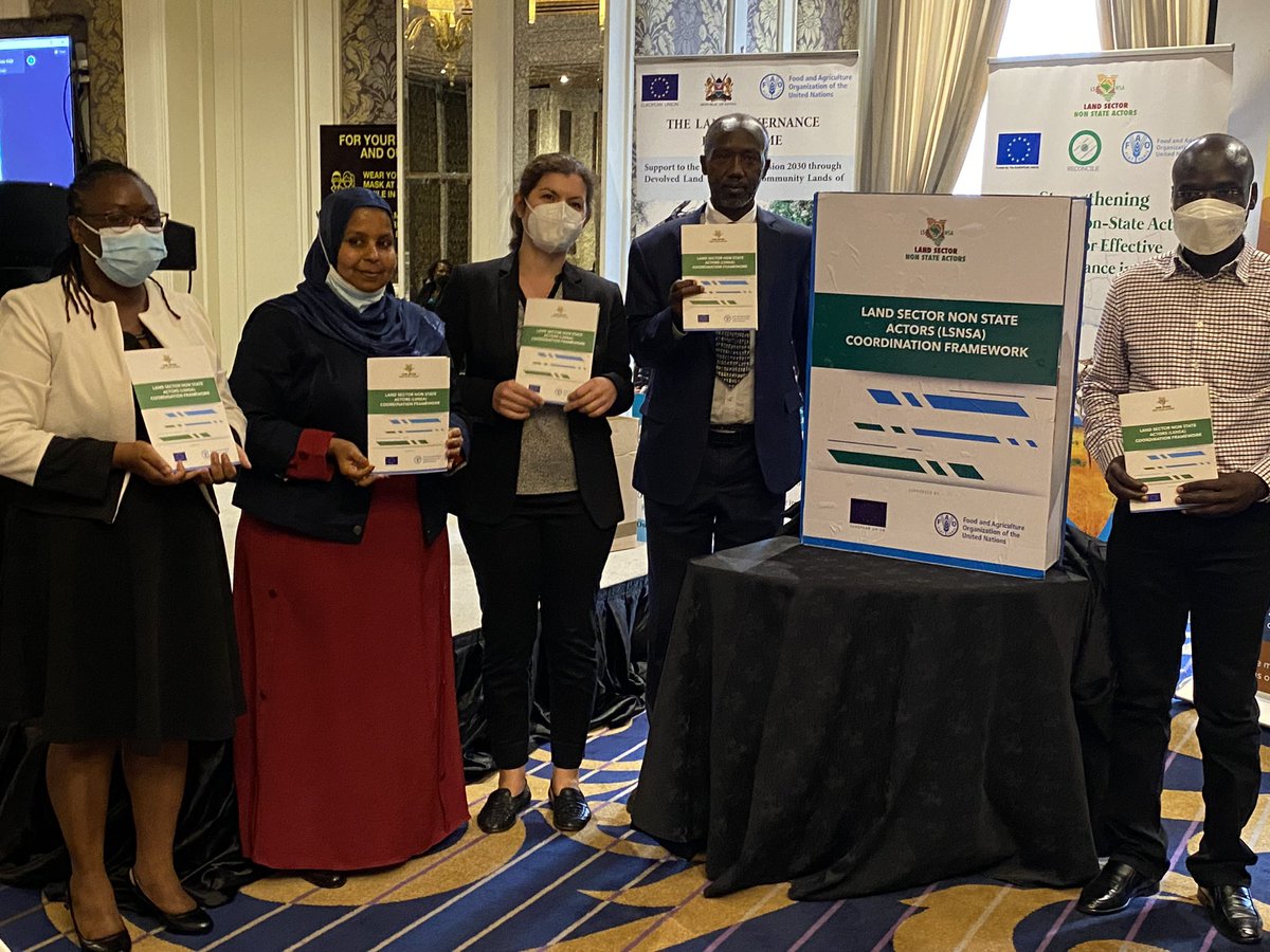 FAOKenya's tweet photo. HAPPENING NOW: Official Launch of the Land Sector Non State Actors #LSNSA Coordination Framework. Supported by @FAOKenya & @EUinKenya the framework will enhance coordination of land actors to amplify the land reform agenda. https://t.co/2bUq1gtgD5