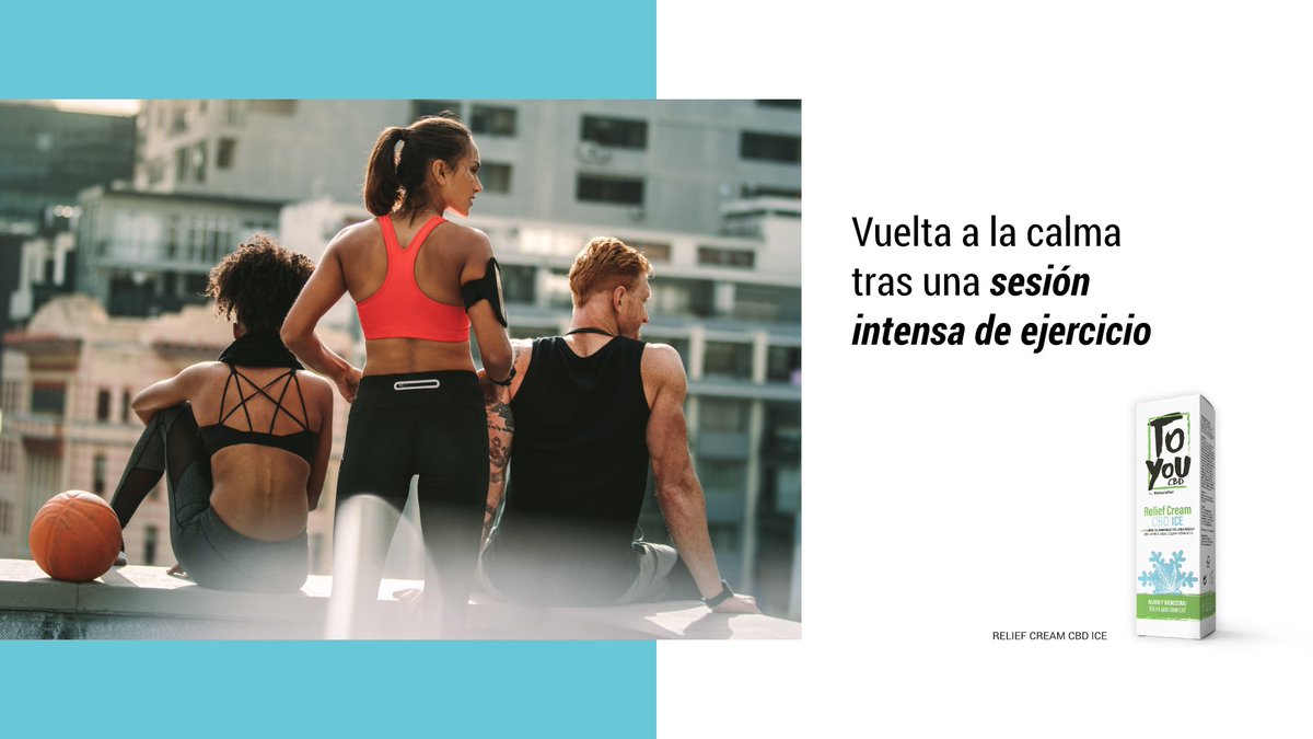 ToYouCBD's tweet photo. La vuelta a la calma, tras una sesión de ejercicio, es mejor con ayuda. Por eso, nuestra crema de masaje Relief Cream CBD Ice está siempre a tu lado, para aliviar molestias musculares o articulares y relajar la zona de aplicación con su efecto frío.

🛒 https://t.co/zoZv56KDVW https://t.co/6JRkU9sQ4n