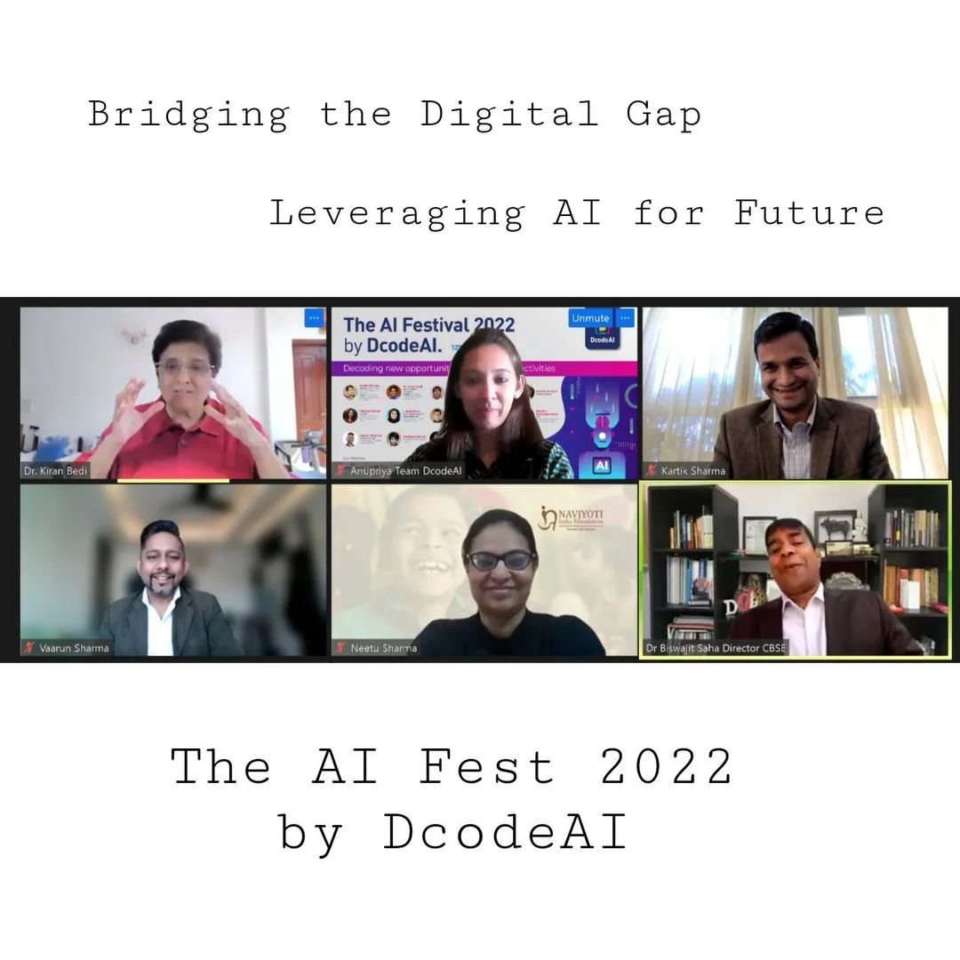 agrwlANUPRIYA's tweet image. I feel privileged to get a chance to host The AI Festival by DcodeAI 2022 this year along with the Co-Founders Kartik Sharma and Ashish Aggarwal. It was a confluence of ideas, bestpractices, future plans and conversations to bridge the digital learning gap.
#DcodeAI @thekiranbedi
