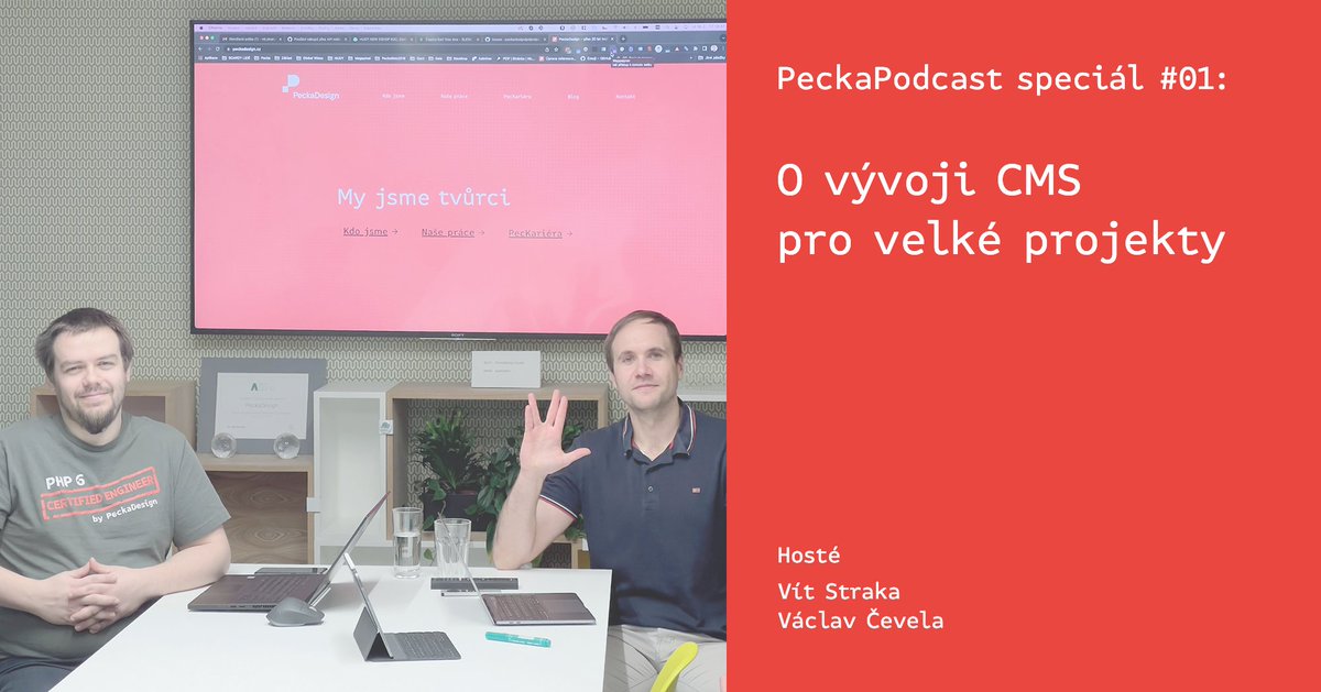 🎤🎤 PeckaPodcast speciál #01: o vývoji CMS pro velké projekty🎤🎤 Poslouchejte takřka v reálném čase, jak se nám daří redesign a refactoring administrace, na které u nás běží velké projekty. A pokud nás potká nějaký „fuckup", budete u toho😉 bit.ly/PeckaPodcast_v…