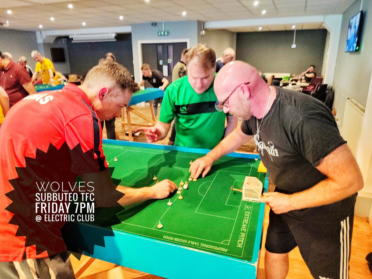 WolvesSubbuteo's tweet image. This Friday at the Electric Club in Wolverhampton