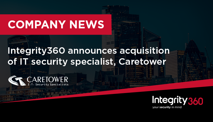 Integrity360's tweet photo. Integrity360 is thrilled to announce the #acquisition of IT security specialist, @Caretower as part of our Pan European #expansion plan. Caretower now becomes an Integrity360 company. Read more: https://t.co/fLEvdW3m5w #cybersecurity https://t.co/PzSGfVmrQ3