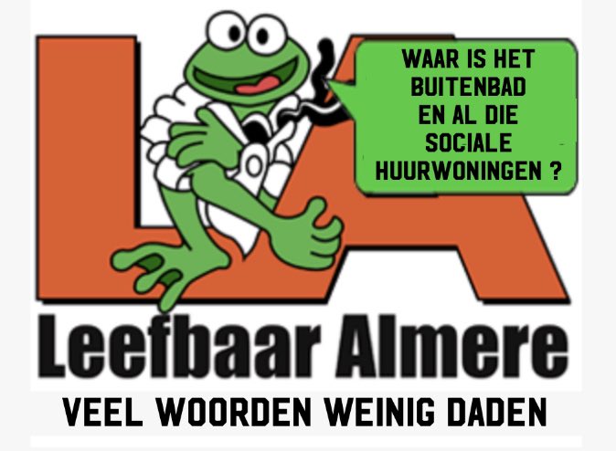 AlmereBeter's tweet photo. Net de verkiezingsposter @LeefbaarAlmere binnen, plakken maar!#gemeenteraadsverkiezingen2022 #gemeenteraadsverkiezingen https://t.co/08QnWKA4po