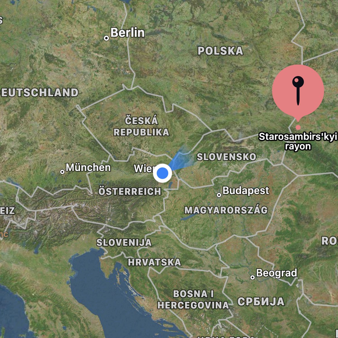 i_am_fabs's tweet photo. Der näheste Angriffspunkt ist ungefähr gleich weit von Wien entfernt wie Vorarlberg. 😬 https://t.co/auOPgQaf0V