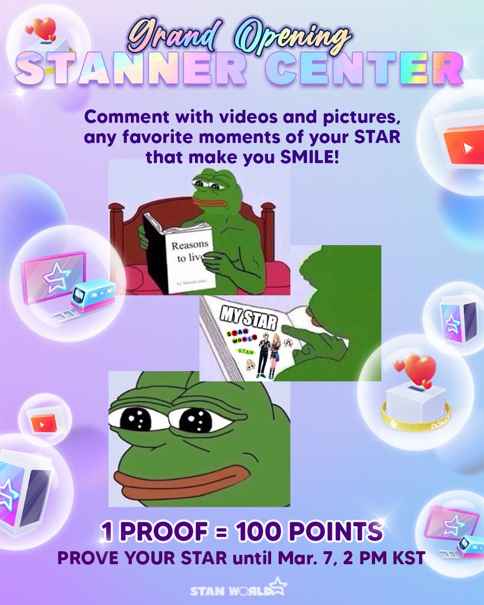 stanworld_twt's tweet photo. [PROVE YOUR STAR❤️‍🔥]

Are you ready to Prove Your Star? 😏

Comment with videos and pictures, any favorite moments of your STAR⭐️ that make you SMILE 😊 Don't forget that uploading the same content more than once is not allowed! 

#StannerCenter #FandomShop #StanWorld https://t.co/uRjvG9N0NT