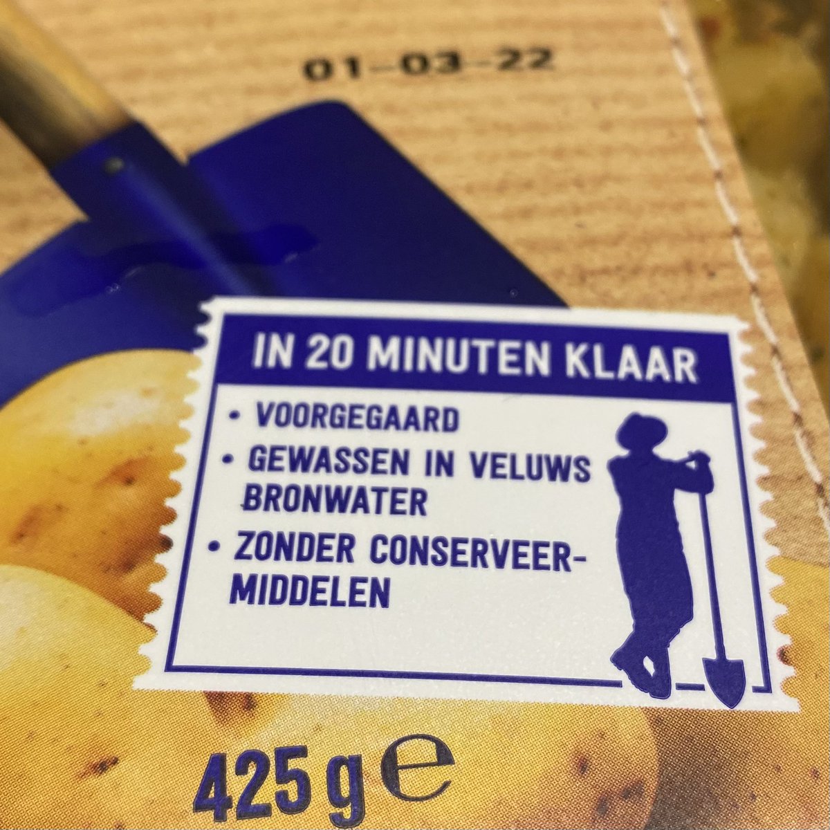 Met al die narigheid in #Oekraine even iets positiefs: deze aardappels worden dus gewassen in Veluws bronwater. Een mooie gedachte.. #goodmorning