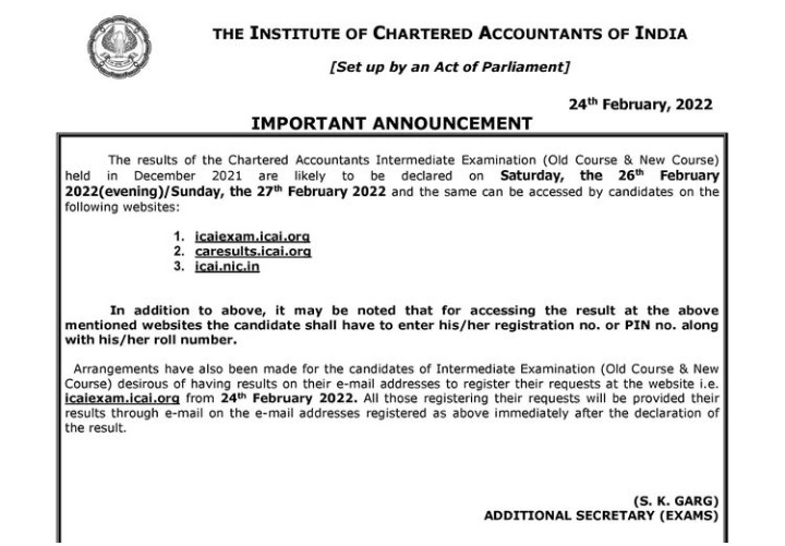 Chartered_Jaggu's tweet photo. As I said earlier... 26/27 th Feb #caresults https://t.co/g3Ql6iZJH4