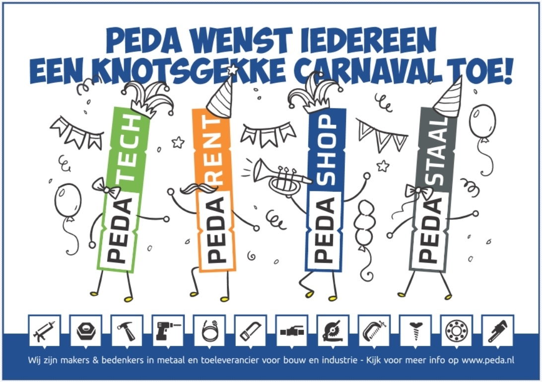 Maandag 28 februari zijn wij gesloten ivm carnaval