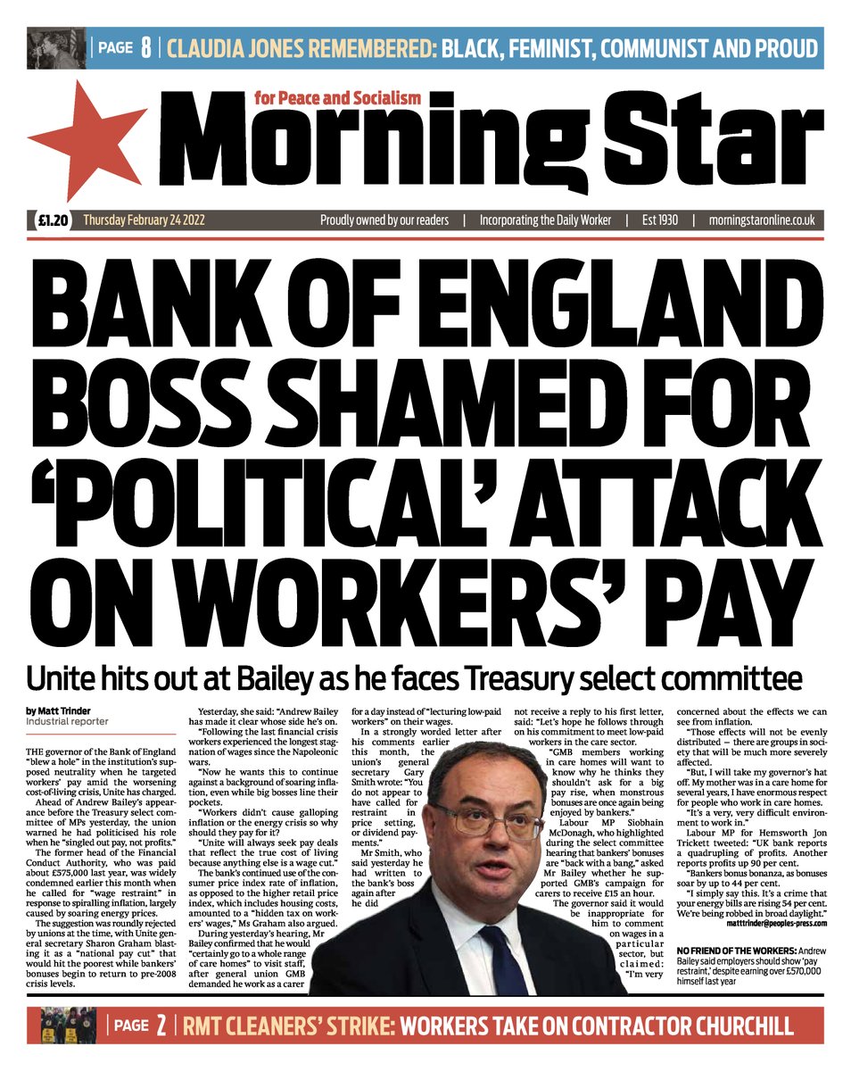 Morning Star front page bot tweet media