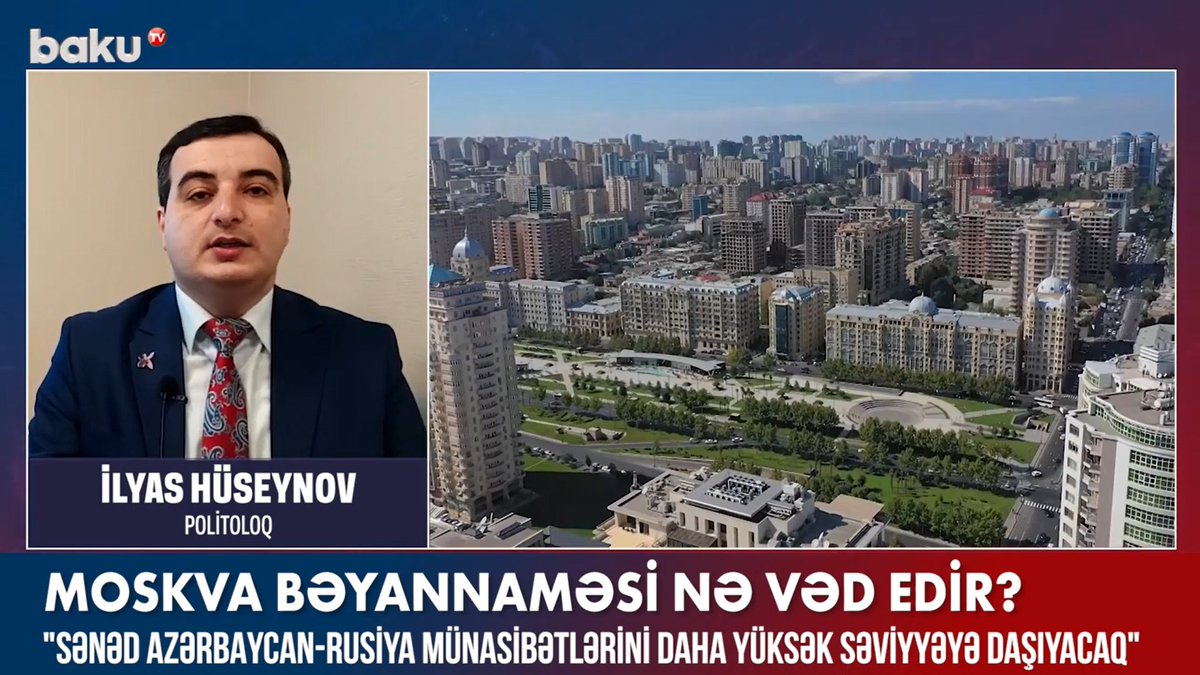 HuseynovIlyas's tweet photo. What does the #MoscowDeclaration promise?
The document will raise #Azerbaijani-#Russian relations to a higher level
In detail: https://t.co/DkaBh7nAC0 https://t.co/8sBJI5iy96