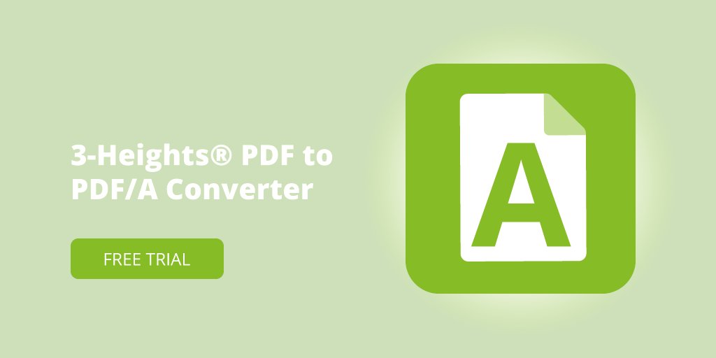 pdftoolscom's tweet image. Do you want to #repair, #convert to PDF/A and #digitallysign a large amount of #PDF files with a single tool? Try out our 3-Heights® PDF to PDF/A #Converter #software w/ full functionality 30 days for free: bit.ly/cnv-trial-twtr #PDFTools #Archiving #ISOstandard #PDFconversion