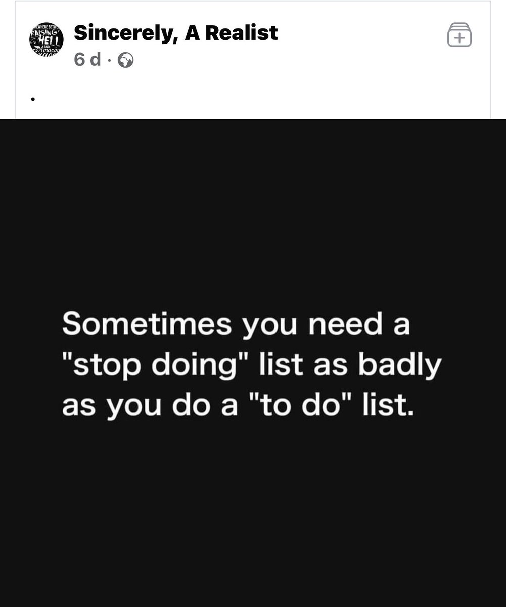 sudhir_daya's tweet image. As someone who loves a to do list, this caught my attention! What would be on your “stop doing” list? #coaching #list #stopdoing