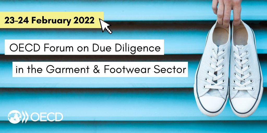 Join us on day 2⃣ of the 2022 <a href="/OECD/">OECD ➡️ Better Policies for Better Lives</a> Garment Forum 👕👟 with sessions discussing:

- #ClimateChange 🌳
- mandatory #DueDiligence🔍
- #PublicProcurement 🚚

in the #Garment &amp; #Footwear sector.

📺 bit.ly/3uEaGds

More info▶️oe.cd/garment-forum

#OECDrbc