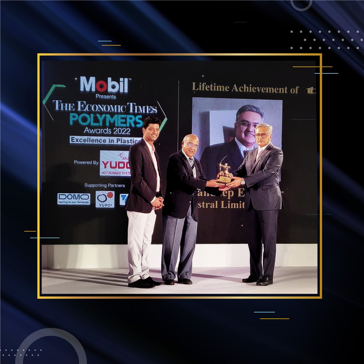 AstralPipes's tweet photo. Our Chairman and MD, Mr. Sandeep Engineer has been awarded ‘The #ETPolymers – Lifetime Achievement Award' 2022. His commitment to the #piping industry and journey of growth spanning over 4 decades, is an inspiration to all of us.
#AstralPipes #Awards https://t.co/bGVQDLU4pD