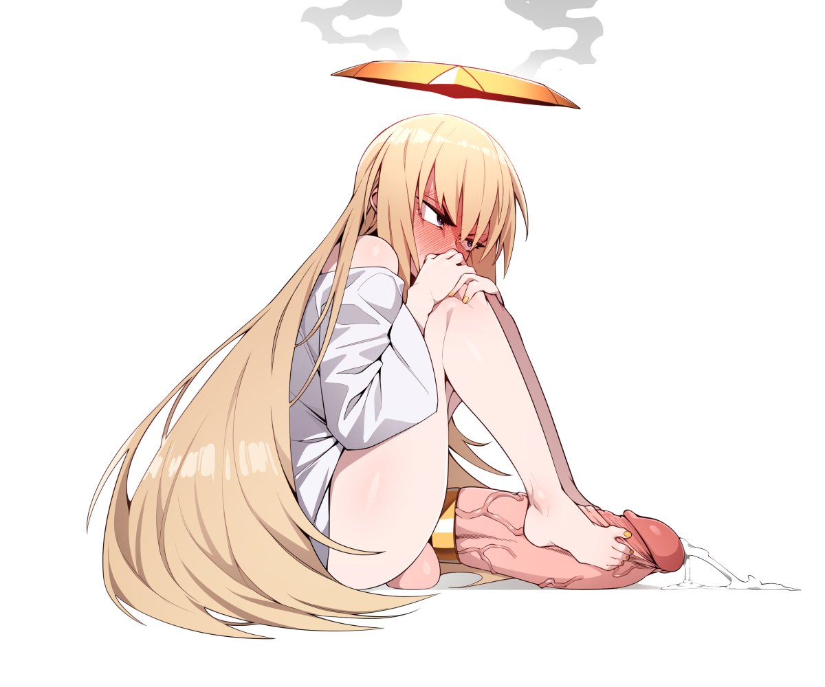 Gabriel trying to be less sinful by using his feet instead of his hands to relieve his endless libido, seems ineffective either way- Needs help ASAP-