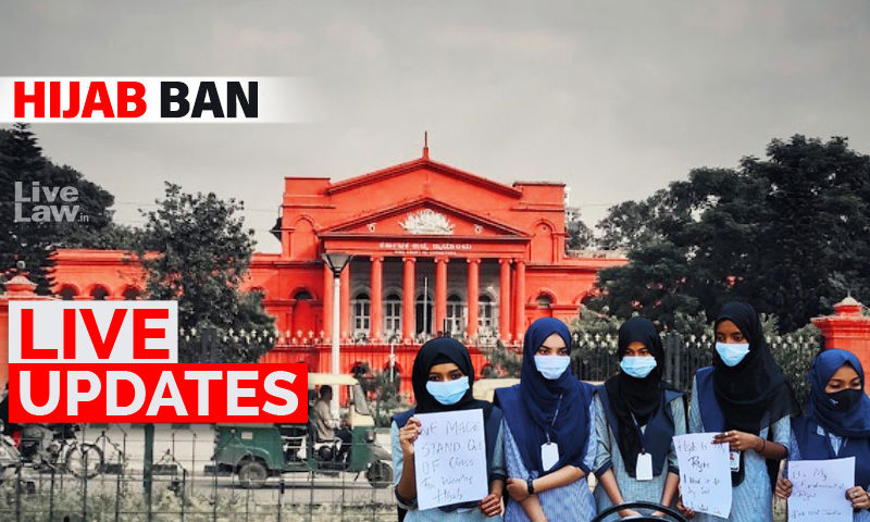 Hijab Ban Case : Day 10 of Hearing before Full Bench of  #KarnatakaHighCourt.The Court to continue hearing Muslim students' plea challenging  #HijabBan in colleges at 2.30 PM today.Follow this thread for live-updates from the hearing. #KarnatakaHijabRow