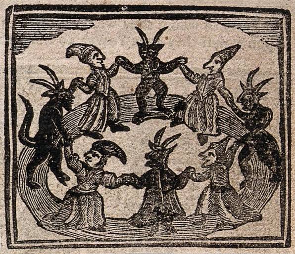 BayanHedonist's tweet image. Witches and devils dancing in a circle. 1720