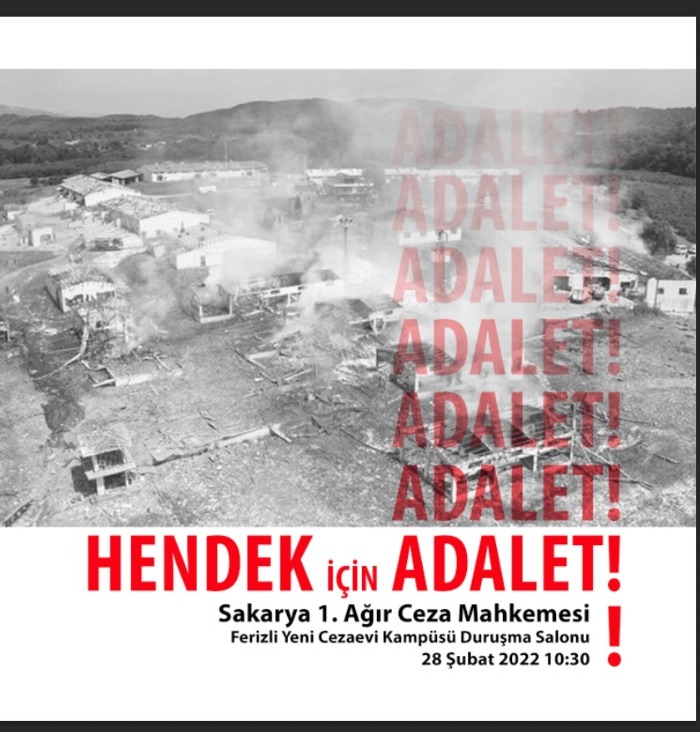 Olası kasttan ek savunma istenen davamızda karar celsesi 28 Şubat Pazartesi görülecek. 
Kimsenin "ölesiye" çalıştırılmadığı bir yaşam için destek ve dayanışmanızı bekliyoruz.