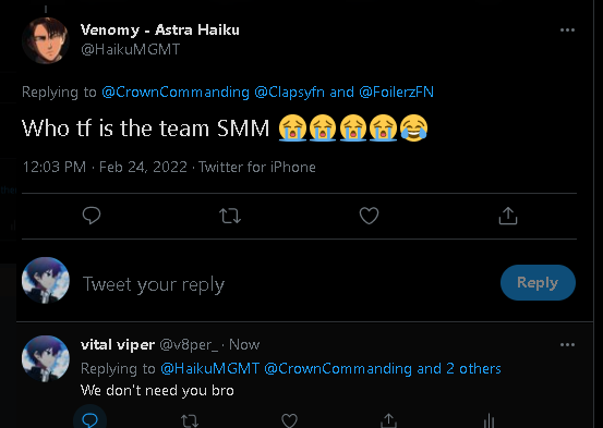 v8perx's tweet photo. @/HaikuMGMT IS A CRINGE 12 YEAR OLD SOCIAL MEDIA MANAGER LMAO

MF BLOCKS AT END HAHA DOWNBAD https://t.co/p6vPBrJJBn
