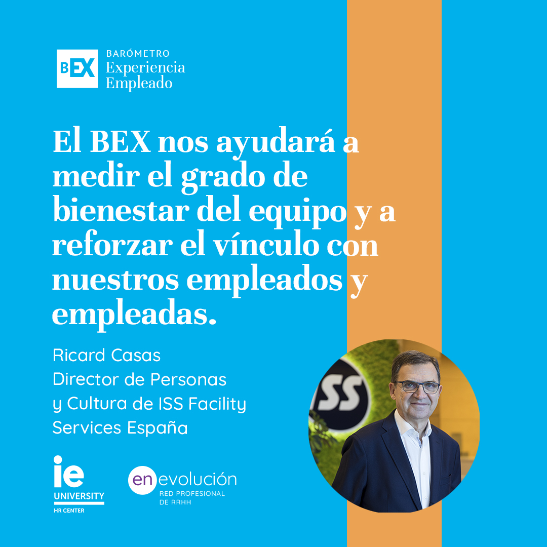 En <a href="/ISS_ES/">ISS Facility Services España</a> afirman que las experiencias impactan tanto en la felicidad y en la productividad, como en el compromiso.

Según su Director de Personas y Cultura, Ricard Casas, "el #BEX22 nos ayudará a medir ese grado de bienestar y a reforzar el vínculo con nuestros empleados".
