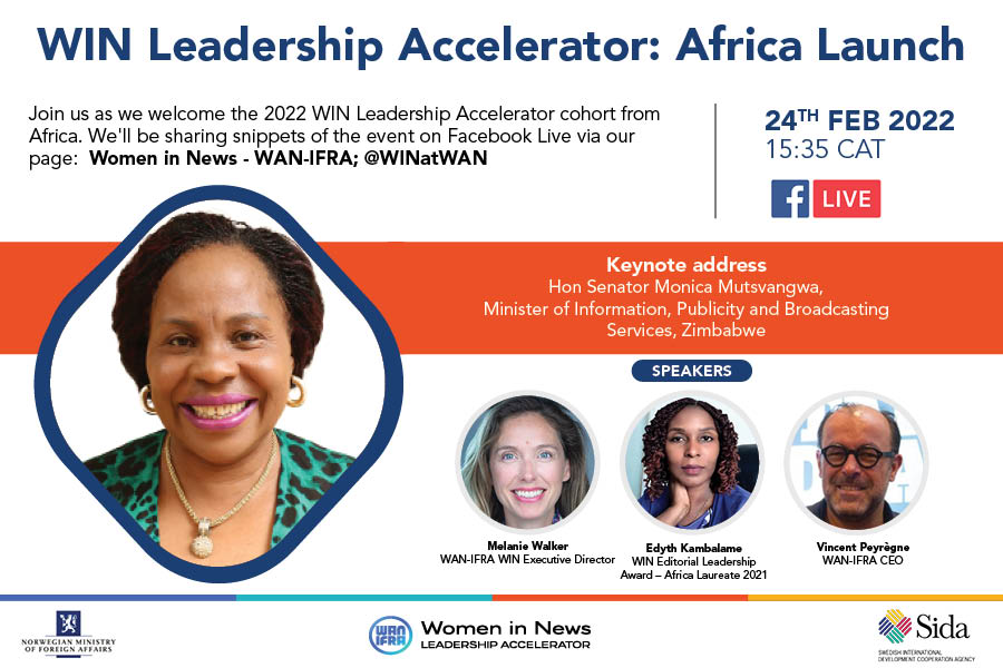 We're looking forward to welcoming this year's cohort of #journalists and #editors into the WIN Leadership Accelerator in just a few hours' time!

It's a nine-month transformative journey -- and we'd like you to be a part of it. Join us via #FacebookLive 

#WINAfrica