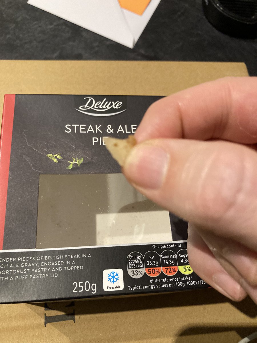 MikeChappell82's tweet photo. @LidlGB Not exactly great quality when you find this in your pie and cut your mouth on it! https://t.co/RjwdptdORZ