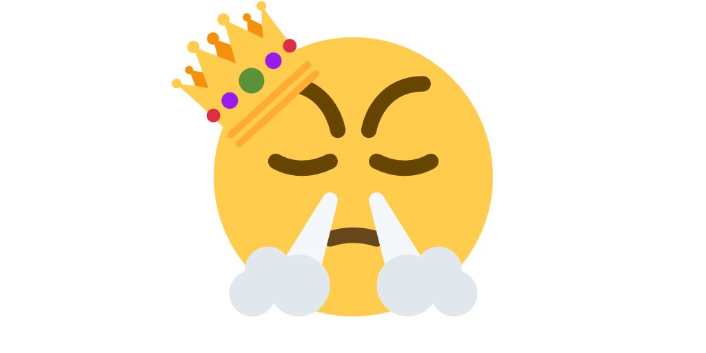 EmojiMashupBot's tweet photo. 😤 steam-from-nose + 🥺 pleading + 👑 crown = https://t.co/kabAE9q3SD