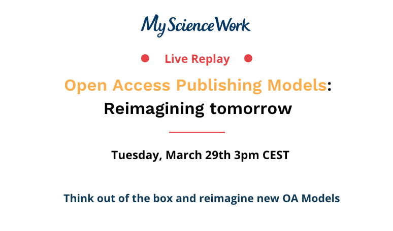 MyScienceWork's tweet photo. Save the date!
Tuesday, March 29 at 3:00 am, don't miss our great webinar on #OpenAccess #PublishingModels!
We already get confirmation of wonderful panelists from @DeltaThink, @PLOS… and will tell you more soon!
Register here: https://t.co/wddKUG8soX
#Webinar #OpenScience https://t.co/95wSnQl6EO