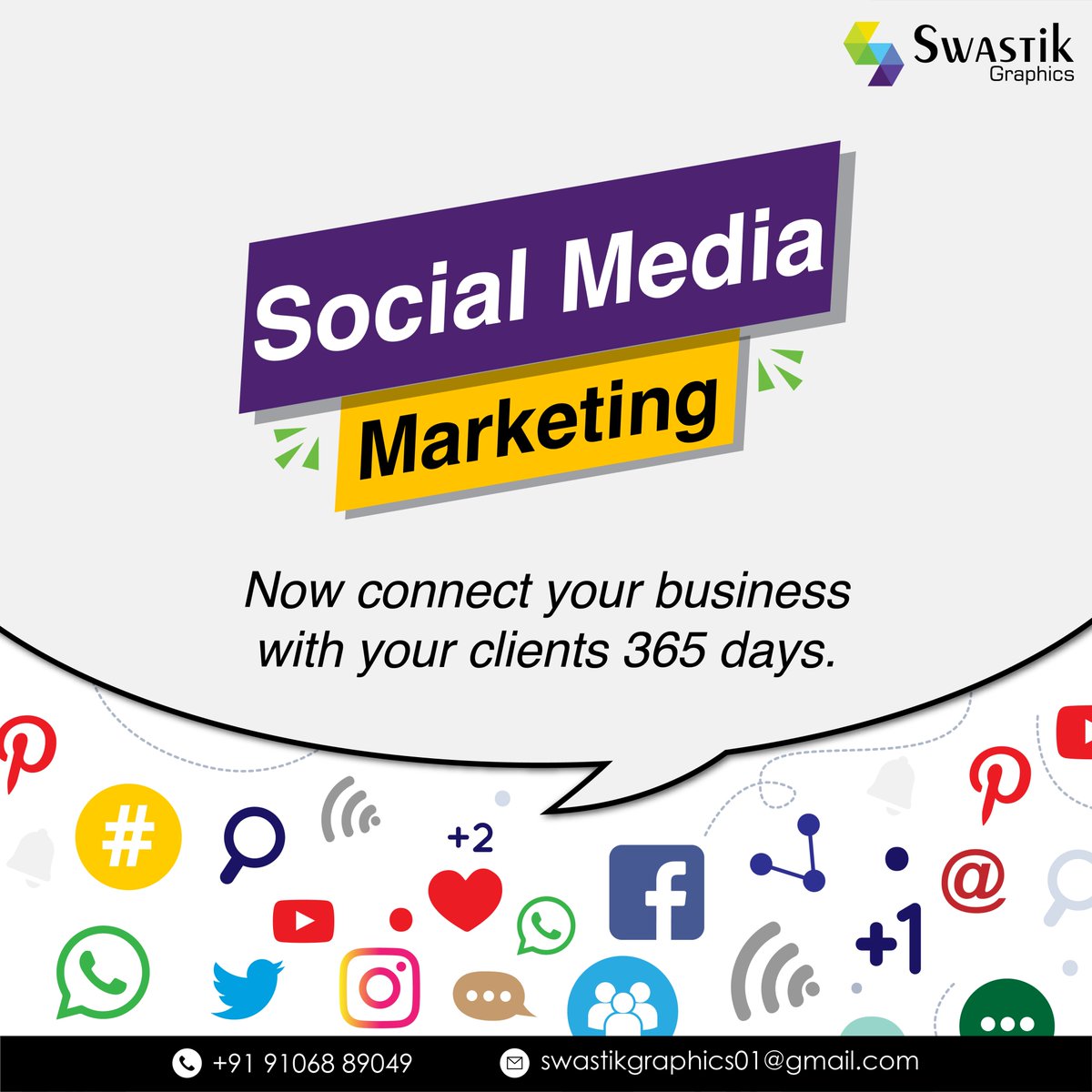 SwastikGraphic's tweet photo. Now connect your business with your clients 365 days.

#socialmediamarketing #socialmediaadvertising #socialmediapostdesign #swastik #swastikgraphics #growmore #promote #businessgrowth #businessscaleup #graphicdesign #thinkcreative #RussiaUkraine #russiaukrainewar #RussiaUkraine https://t.co/xm2HgwN4kP