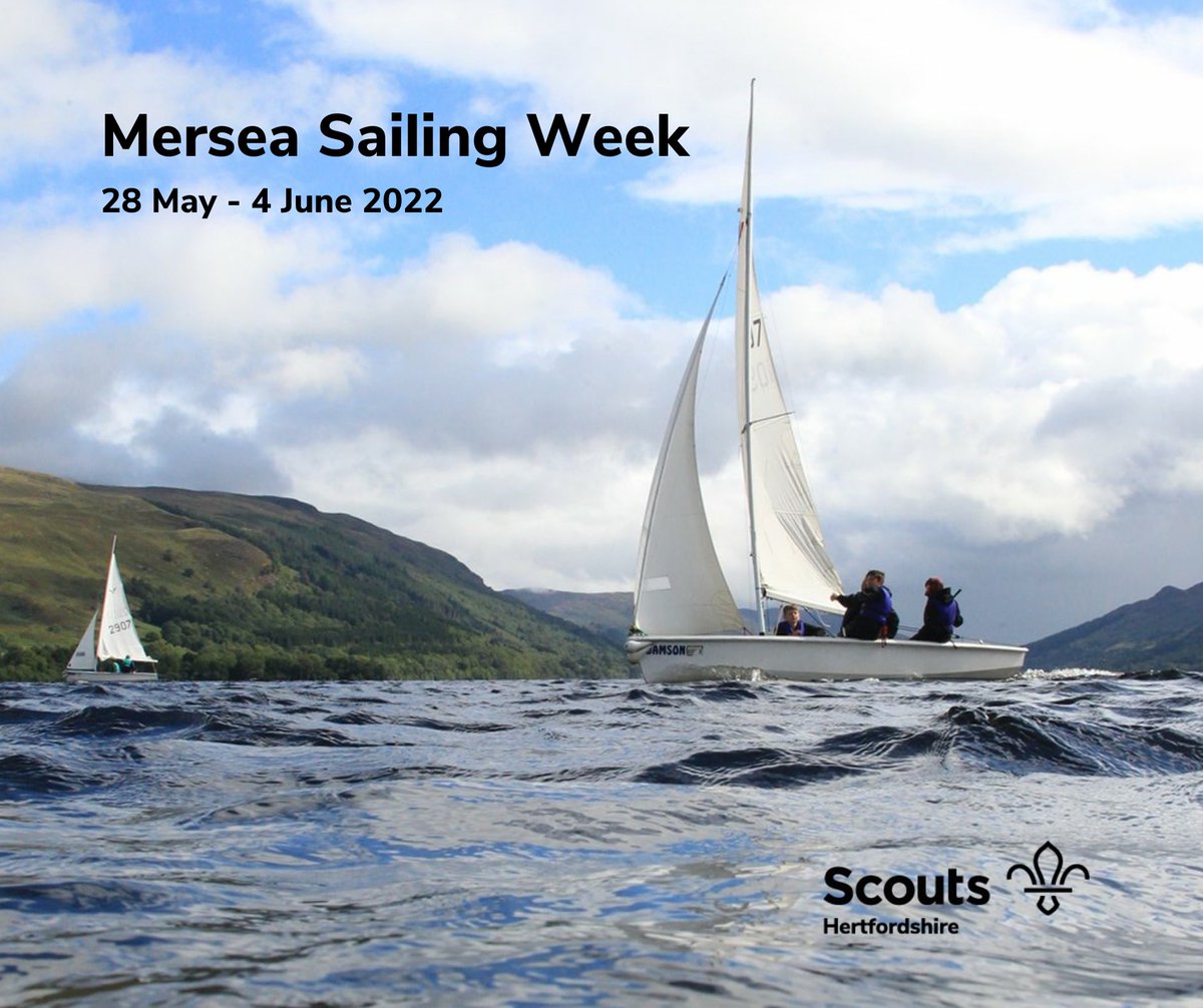 Mersea Sailing Week - 28 May to 4 June 2022
Applications are now open! For more information visit our website 👇👇👇

activities.hertfordshirescouts.org.uk/sailing