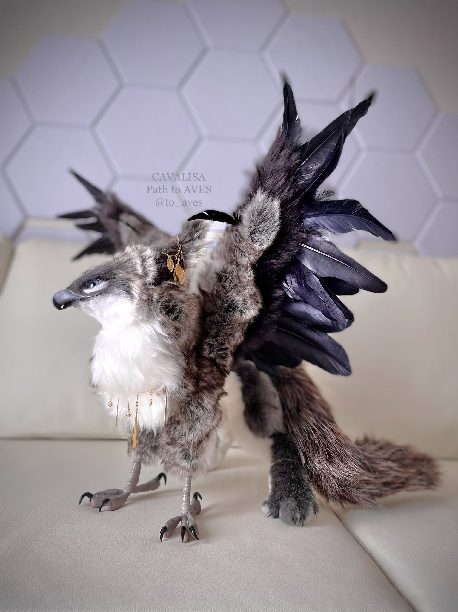 Yahoo!オークション - Linoa アートドール 雪豹 ハンドメイド