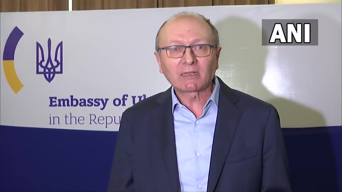 ANI's tweet photo. I don't know how many world leaders Putin may listen to but status of Modi ji makes me hopeful that in case of his strong voice, Putin at least should think over. We are expecting for much more favourable attitude of the Indian govt: Dr Igor Polikha,Ambassador of Ukraine to India https://t.co/YW4Z985eui