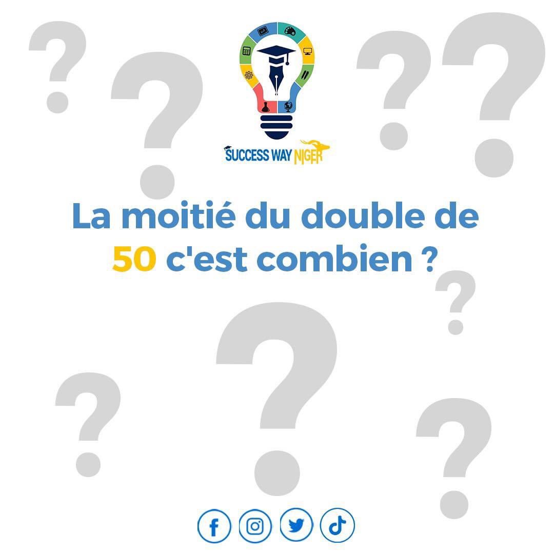 Succeswayne's tweet photo. [ Text ] 

Sauriez-vous trouver la bonne réponse ?😅

Nos intellos sont où ? 

#successway #Niger #CraieMorte #Intelligence https://t.co/c9TZGh7iAa