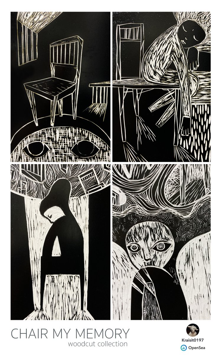 bhokasawat's tweet photo. "Chair my memory"
My woodcut block collection on @opensea
👇😀🪑
https://t.co/RK9QI9SCo9
#nftcollector #NFTartists #nftcommunity https://t.co/AgmSFNfkV3