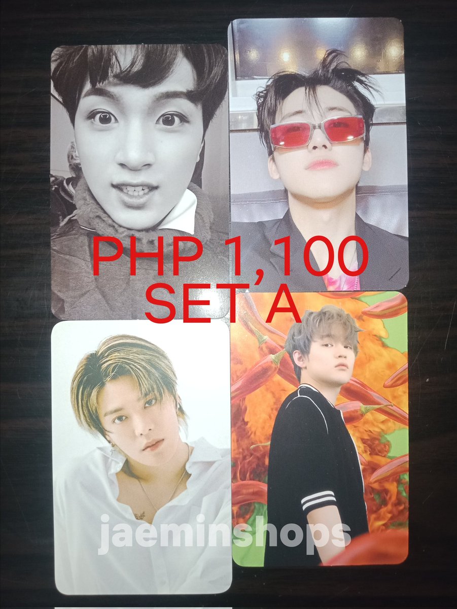 jaeminshops's tweet photo. ic wts lfb nct assorted photocards set + pf

- mop : gcash
- mod : ggx 
- set prices are stated sa pic! 
- can tingi but will only transact to one person
- payo or within 24 hours!
- free pf for payo set takers ! https://t.co/Z90zeZF3yW