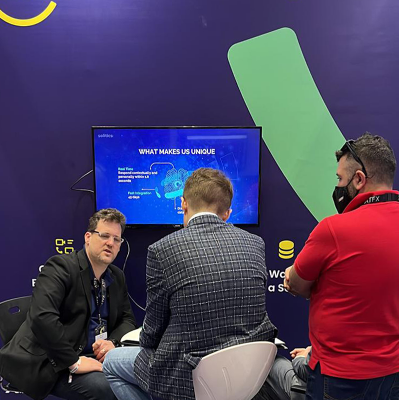 Solitics1's tweet photo. Have you met our team yet? It’s @iFXEXPO, Dubai’s last day. Come to booth 42 🏯 and learn how you too can:
💥 Increase conversions ↗️ by 41%
💥 Increase customer engagement and LTV by 53% 
💥 Increase transaction per customer by 66%

#ifxexpo #DubaiExpo #Dubai https://t.co/Q5wMP6zPOz