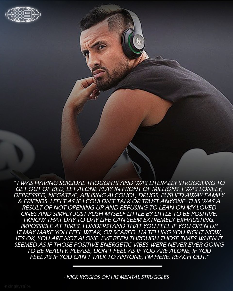 wwos's tweet photo. Powerful words.

We're all with you @NickKyrgios 🙏🙏

#Tennis #MentalHealth https://t.co/rzrVivoAF0