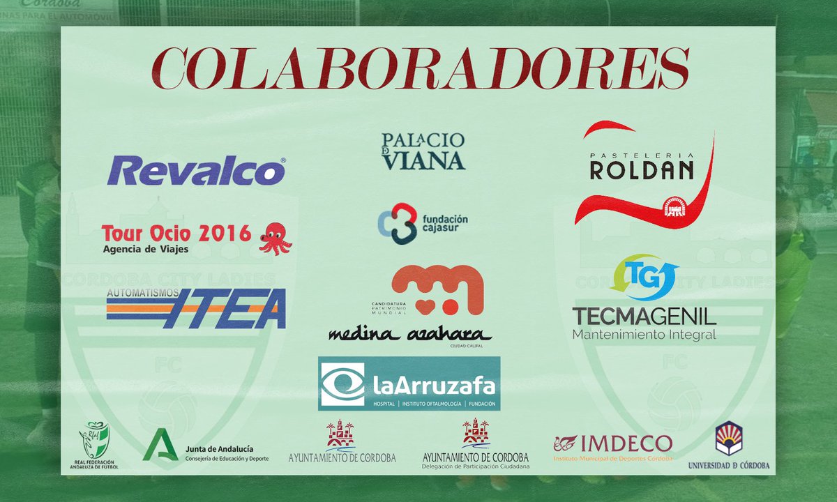 [Patrocinadores y Colaboradores]

Gracias por confiar en éste humilde Club, donde se fomenta el Deporte como herramienta a la inclusión Social.

Sin vosotros NO somos nadie 👏👏

Somos City somos Ladies 💪⚽⚽