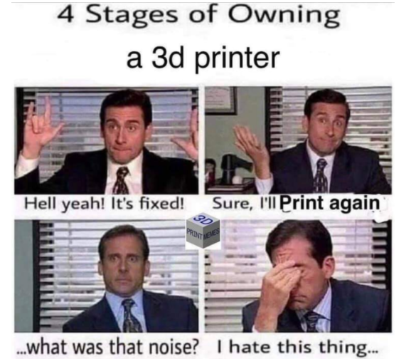 sunluofficial's tweet photo. Hi guys, do you have these feelings when you are new to 3D printer? 🤣🤣🤣
#3D #3dprinting #3dprint  #3dprinted https://t.co/XfAAmjibIW