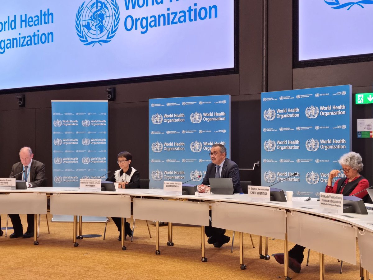 Menlu_RI's tweet photo. Today, WHO announced Indonesia &amp; BioFarma as one of the beneficiaries for mRNA vaccine tech transfer (23/02)

Joined #WHO press conf for mRNA Hub Announcement held in Geneva &amp; underlined that such tech transfer will certainly contribute to equal access to health countermeasures https://t.co/yT86WuEIsd