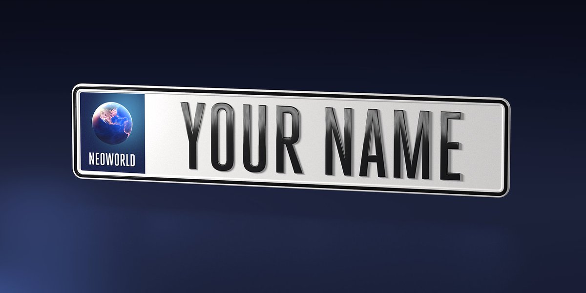 NeoWorldGame's tweet photo. We are excited to announce a new class of NFT assets - the NeoWorld license/number plates. Drive your car across NeoWorld Metaverse cities with your unique license plate😎🏎️🚀
 
We randomly grant Witelist roles for retweets. Good luck! ☘️ https://t.co/a6IRaD7ywQ