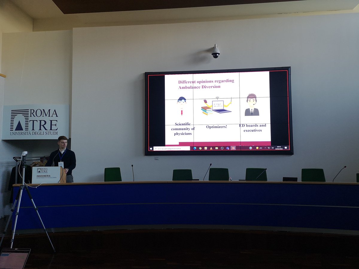 AIROyoung's tweet photo. Day 2 In-Person Session: OR in Healthcare
1. C. Piermarini on #ambulance #diversion phenomenon in an #Emergency Department #network: a #SimulationBased Optimization study
2. V. Bonomion Home #Healthcare: Integrated Multiperiod #Combinatorial #Auction and #Nurse #Routing Problem https://t.co/7DvW4xcg4P