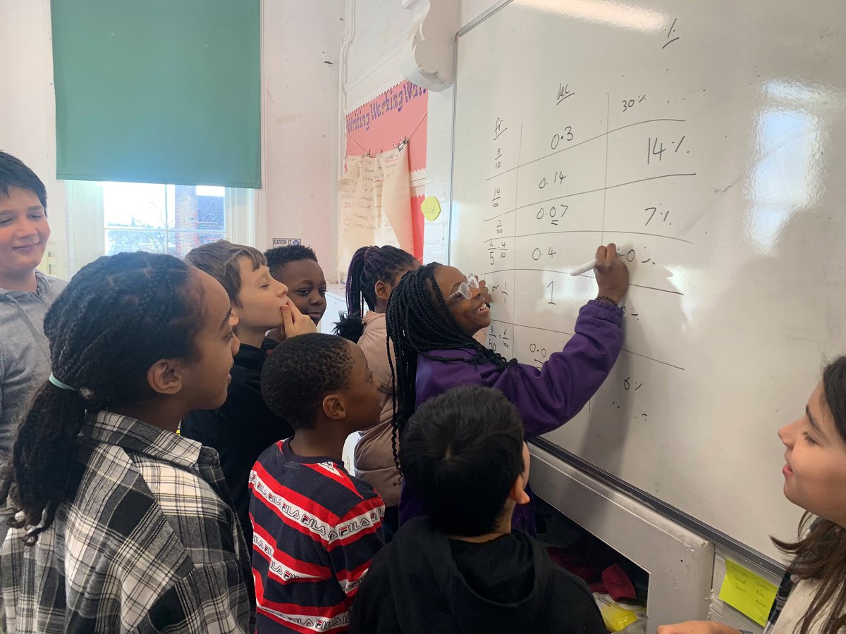 HPA_Philip_Lane's tweet image. The learning never stops at #HPAPL - here’s a little sneak peak at our Saturday School children converting between decimals, fractions and percentages!