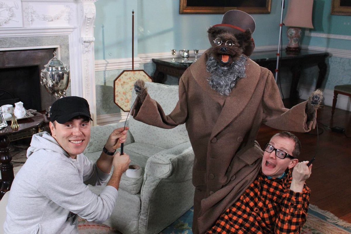 WarrickBP's tweet photo. Throwback to Downstairs Abbey, a spoof series we did for Hacker Time. It was so silly and funny! We had great comedy actors in Ed Petrie and Isabel Fay! We shot at a stately home and had brilliant costumes. We love doing this kind of thing!
#HackerTime #CBBC #CBeebies https://t.co/nL4pA0wArl