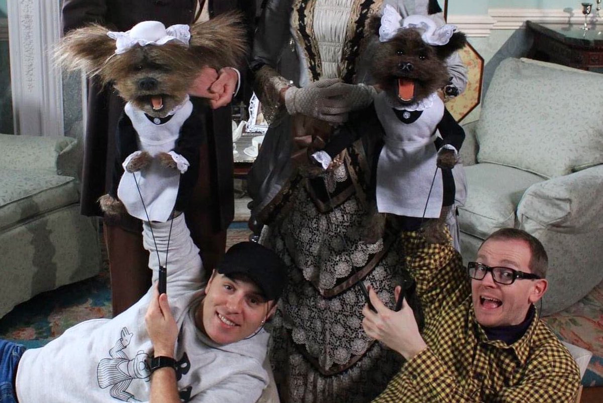 WarrickBP's tweet photo. Throwback to Downstairs Abbey, a spoof series we did for Hacker Time. It was so silly and funny! We had great comedy actors in Ed Petrie and Isabel Fay! We shot at a stately home and had brilliant costumes. We love doing this kind of thing!
#HackerTime #CBBC #CBeebies https://t.co/nL4pA0wArl