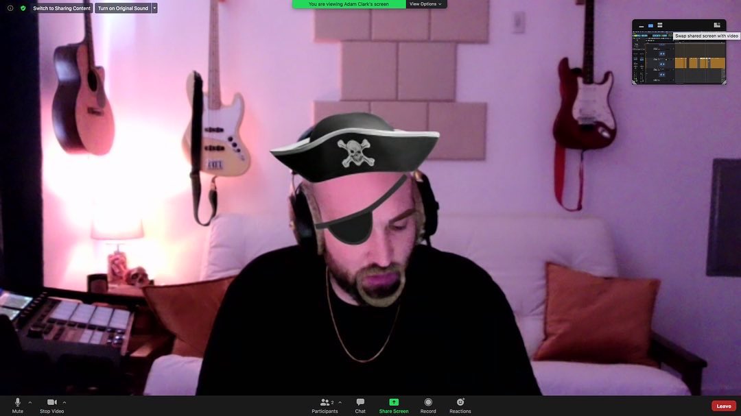 DanKnightuk's tweet photo. Crazy Writing session last night with Adam Clark

And yes we have Pirate filters one and I even had a parrot 🦜 

This job 💯 matches my personality 🤣

#singersongwriter #singer #pirate #songwriters #songwriting #prodcuer #creatives #creativespace #parrot #newmusicalert https://t.co/HlWbEYP5zj