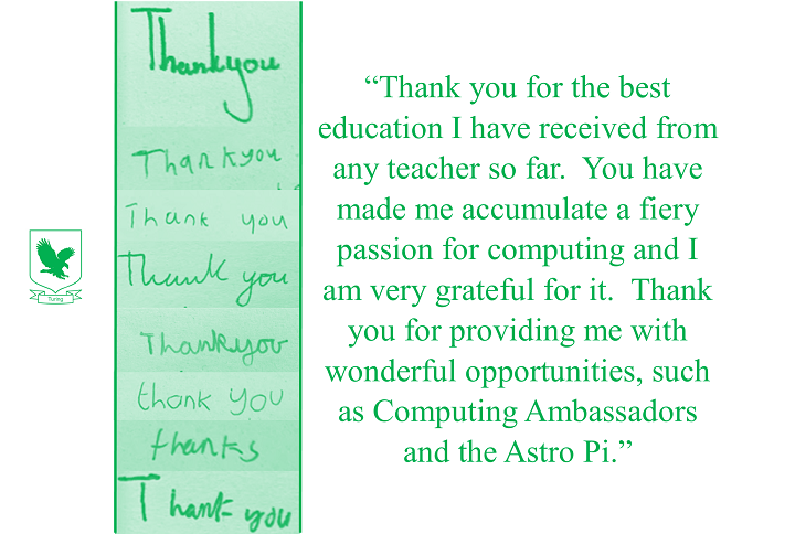 WellacreAcademy's tweet photo. We're proud to share Turing students' words of recognition and thanks!
#HalfTermHero #Turing #ThankYou https://t.co/1EAynR7fNH