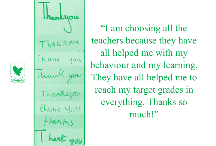 WellacreAcademy's tweet photo. We're proud to share Turing students' words of recognition and thanks!
#HalfTermHero #Turing #ThankYou https://t.co/1EAynR7fNH