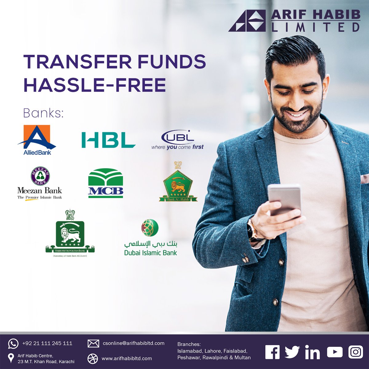 ArifHabibLtd's tweet photo. Get your funds transferred hassle-free using these banks and easily trade in your favorite stocks!
#InvestinPSX #HasslefreeFundsTransfer #AHL https://t.co/24tXLuSwtM